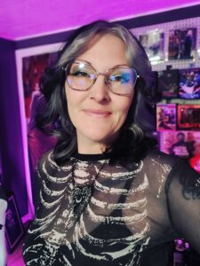 ReAnimateher Horror Content Creator wearing Gunnar Optiks